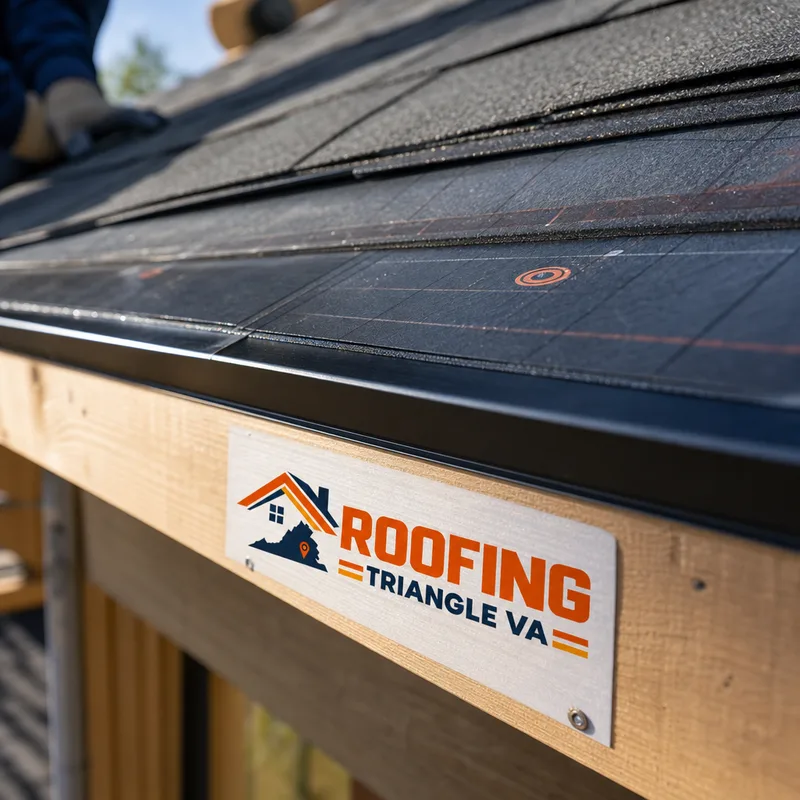 New roof edge detail showing drip edge, underlayment, eave membrane, and aligned starter course
